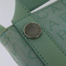 BVLGARI Logo Mania Shoulder Bag Canvas Green Silver Auth BA4215-14