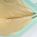 BVLGARI Logo Mania Shoulder Bag Canvas Green Silver Auth BA4215-17