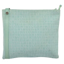 BVLGARI Logo Mania Shoulder Bag Canvas Green Silver Auth BA4215-2