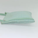 BVLGARI Logo Mania Shoulder Bag Canvas Green Silver Auth BA4215-4