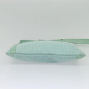 BVLGARI Logo Mania Shoulder Bag Canvas Green Silver Auth BA4215-9