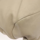 Salvatore Ferragamo Vala Tote Bag Leather Beige Silver Auth BA4217-15