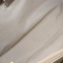 Salvatore Ferragamo Vala Tote Bag Leather Beige Silver Auth BA4217-11