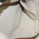 Salvatore Ferragamo Vala Tote Bag Leather Beige Silver Auth BA4217-23