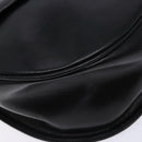 Salvatore Ferragamo Gancini Shoulder Bag Leather Black Gold Auth BA4219-11