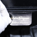 Salvatore Ferragamo Gancini Shoulder Bag Leather Black Gold Auth BA4219-16