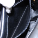 Salvatore Ferragamo Gancini Shoulder Bag Leather Black Gold Auth BA4219-20