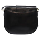 Salvatore Ferragamo Gancini Shoulder Bag Leather Black Gold Auth BA4219-3