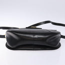 Salvatore Ferragamo Gancini Shoulder Bag Leather Black Gold Auth BA4219-9