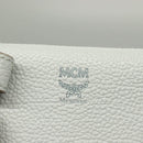 MCM Hand Bag Leather 2way Light Blue Gold Auth BA4220-18