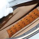 MCM Hand Bag Leather 2way Light Blue Gold Auth BA4220-23