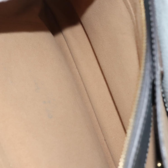 MCM Hand Bag Leather 2way Light Blue Gold Auth BA4220