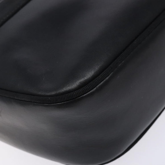 Salvatore Ferragamo Vala Shoulder Bag Leather Black Gold Auth BA4221