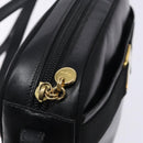 Salvatore Ferragamo Vala Shoulder Bag Leather Black Gold Auth BA4221-15