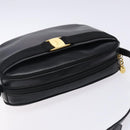 Salvatore Ferragamo Vala Shoulder Bag Leather Black Gold Auth BA4221-6