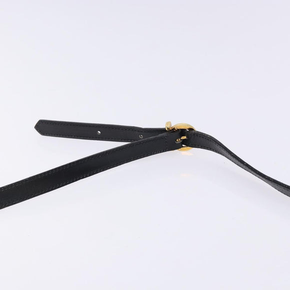 Salvatore Ferragamo Vala Shoulder Bag Leather Black Gold Auth BA4221