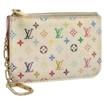 LOUIS VUITTON Monogram Multicolor Pochette Cles NM White M93734 LV Auth BA4239