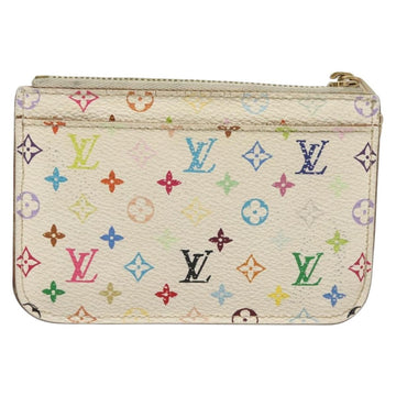 LOUIS VUITTON Monogram Multicolor Pochette Cles NM White M93734 LV Auth BA4239 - 0