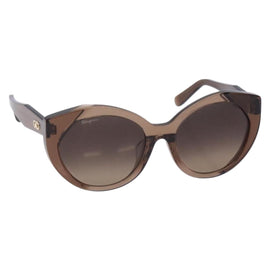 Salvatore Ferragamo Gancini Sunglasses plastic Brown Auth BA4245