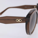 Salvatore Ferragamo Gancini Sunglasses plastic Brown Auth BA4245-8