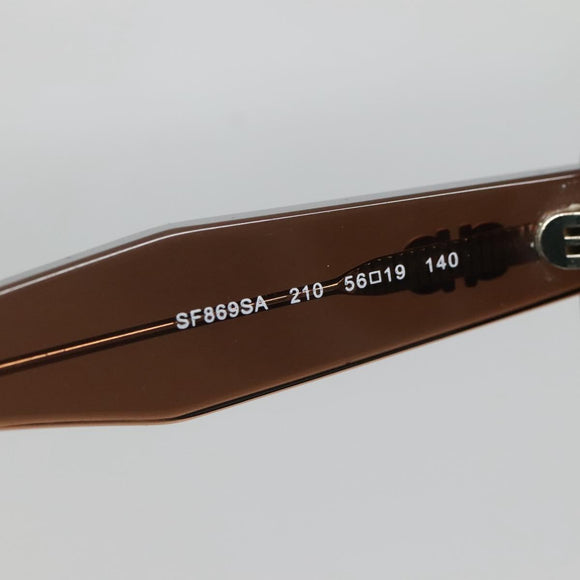 Salvatore Ferragamo Gancini Sunglasses plastic Brown Auth BA4246