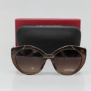 Salvatore Ferragamo Gancini Sunglasses plastic Brown Auth BA4246-11
