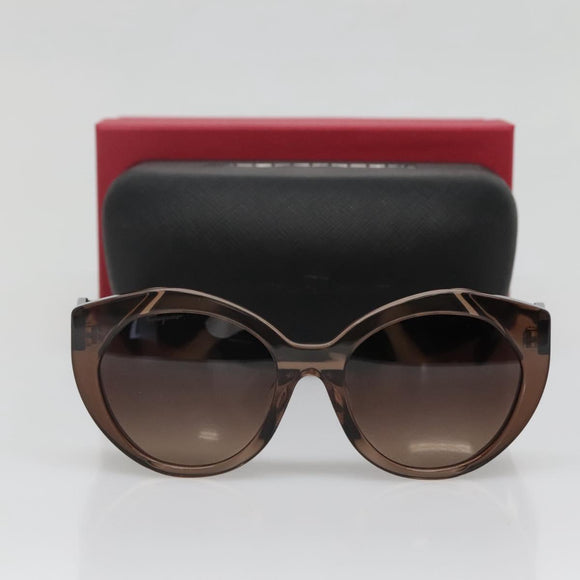Salvatore Ferragamo Gancini Sunglasses plastic Brown Auth BA4246