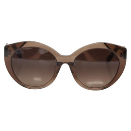 Salvatore Ferragamo Gancini Sunglasses plastic Brown Auth BA4246 - 0