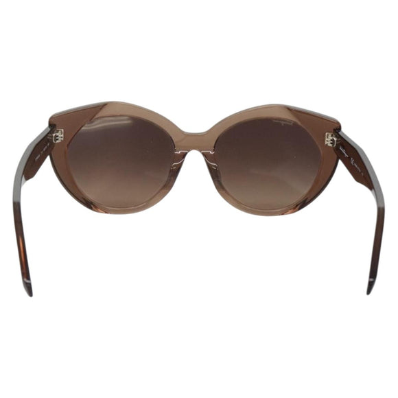 Salvatore Ferragamo Gancini Sunglasses plastic Brown Auth BA4246