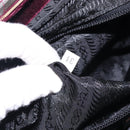 PRADA Hand Bag Velor Bordeaux Silver Auth BA4254-20