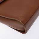 Burberrys Shoulder Bag Leather Brown Gold Auth BA4255-11