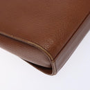 Burberrys Shoulder Bag Leather Brown Gold Auth BA4255-13