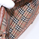 Burberrys Shoulder Bag Leather Brown Gold Auth BA4255-16