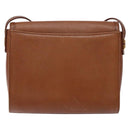 Burberrys Shoulder Bag Leather Brown Gold Auth BA4255-3