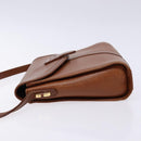 Burberrys Shoulder Bag Leather Brown Gold Auth BA4255-5