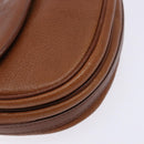 Burberrys Shoulder Bag Leather Brown Gold Auth BA4256-15