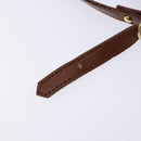 Burberrys Shoulder Bag Leather Brown Gold Auth BA4256-10