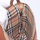 Burberrys Shoulder Bag Leather Brown Gold Auth BA4256-18