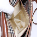 Burberrys Shoulder Bag Leather Brown Gold Auth BA4256-20
