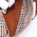Burberrys Shoulder Bag Leather Brown Gold Auth BA4256-21