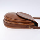 Burberrys Shoulder Bag Leather Brown Gold Auth BA4256-3