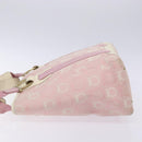 Salvatore Ferragamo Gancini Tote Bag Canvas Pink Gold Auth BA4257-4