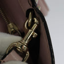 VALENTINO Studs Hand Bag Leather 2way Pink Gold Auth BA4259-10