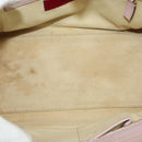 VALENTINO Studs Hand Bag Leather 2way Pink Gold Auth BA4259-11