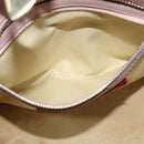 VALENTINO Studs Hand Bag Leather 2way Pink Gold Auth BA4259-23