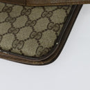 GUCCI GG Supreme Shoulder Bag PVC Beige Gold Auth BA4262-9