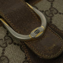 GUCCI GG Supreme Shoulder Bag PVC Beige Gold Auth BA4262-17