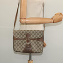 GUCCI GG Supreme Shoulder Bag PVC Beige Gold Auth BA4262-22