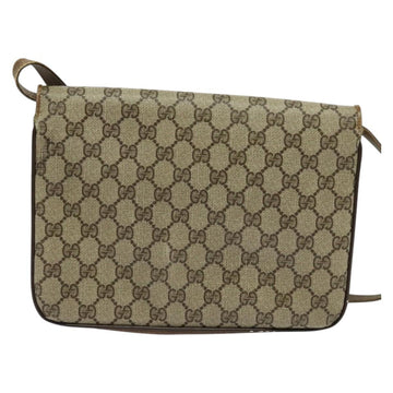 GUCCI GG Supreme Shoulder Bag PVC Beige Gold Auth BA4262 - 0