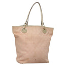GUCCI GG Canvas Tote Bag Pink Gold 120836 Auth BA4263-1
